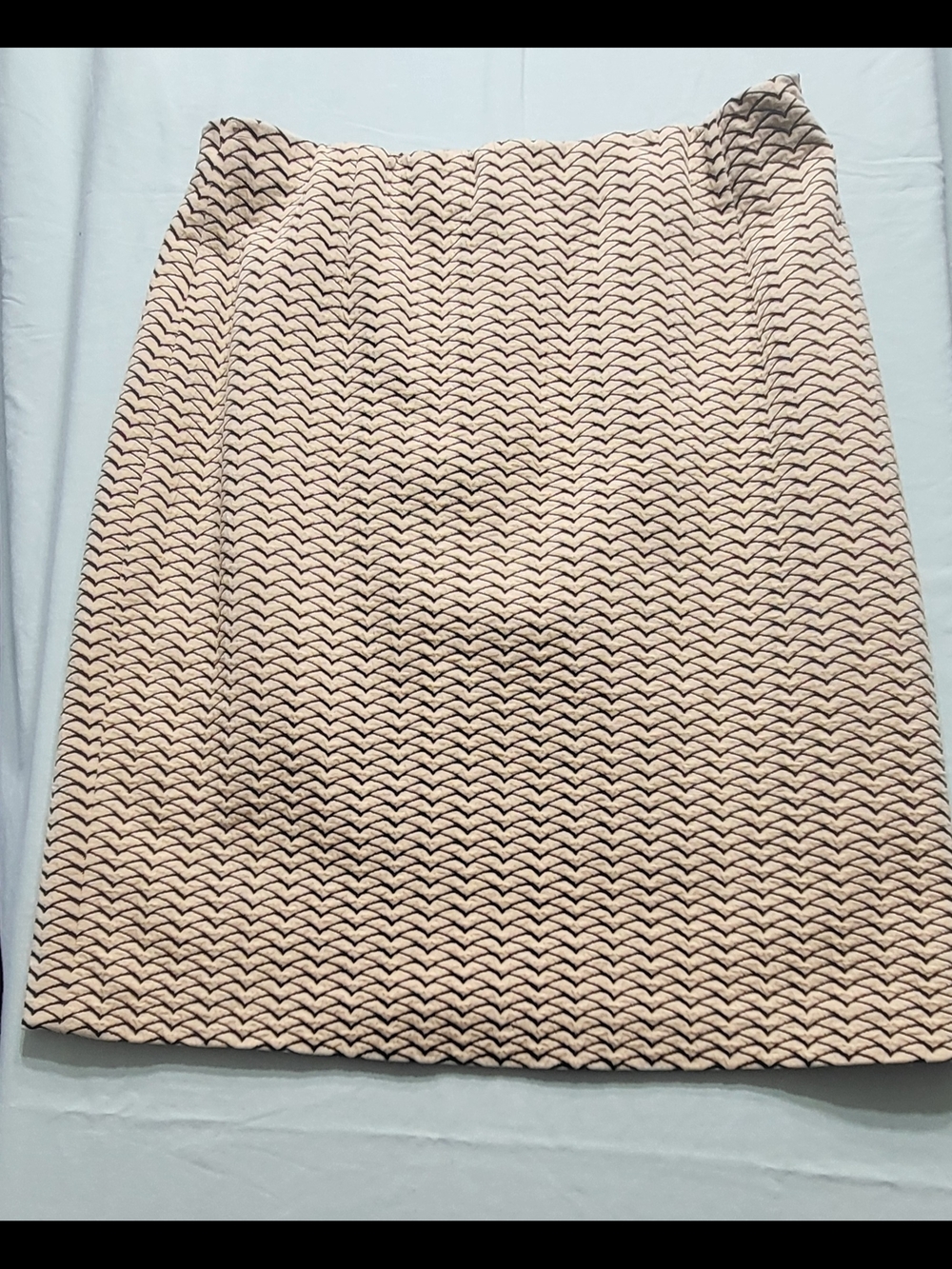 80's 90's Vintage European Made Yellow Textured Pencil Skirt